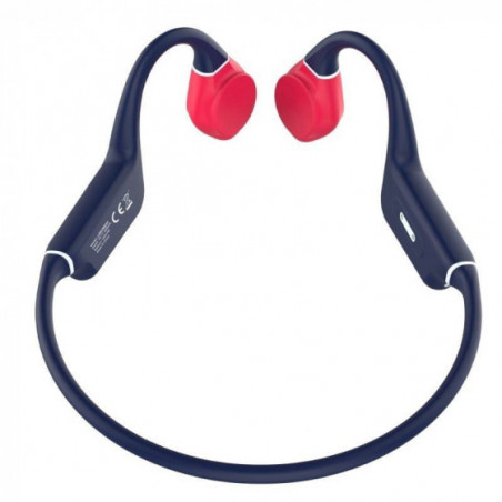 Auriculares Inalámbricos Deportivos de Conducción Ósea Leotec Osea Kuri con Micrófono Bluetooth Azules y Rojos