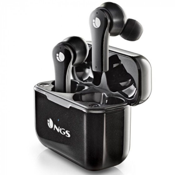 Auriculares Bluetooth NGS Ártica Bloom con estuche de carga Autonomía 6h Negros