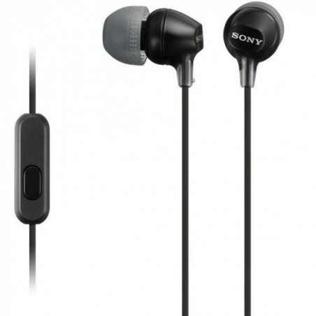 Auriculares Intrauditivos Sony MDR-EX15AP con Micrófono Jack 3.5 Negros