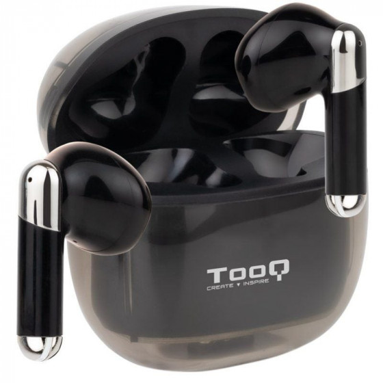 Auriculares Bluetooth TooQ Onyx TQBWH-0054B con estuche de carga Autonomía 4h Negros