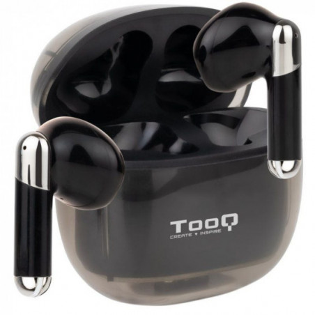 Auriculares Bluetooth TooQ Onyx TQBWH-0054B con estuche de carga Autonomía 4h Negros