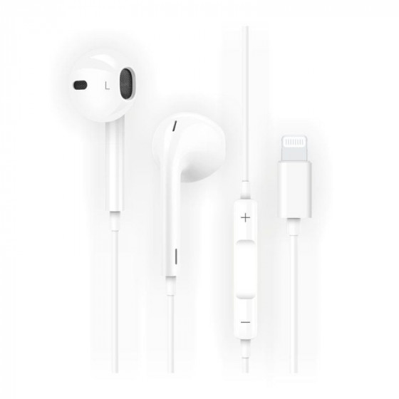 Auriculares Intrauditivos Tech One Tech earTECH HIP TEC1201 con Micrófono Lightning Blancos