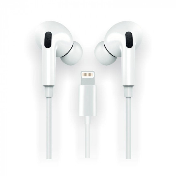 Auriculares Intrauditivos Tech One Tech earTECH HOP TEC1202 con Micrófono Lightning Blancos