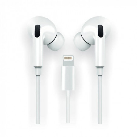 Auriculares Intrauditivos Tech One Tech earTECH HOP TEC1202 con Micrófono Lightning Blancos