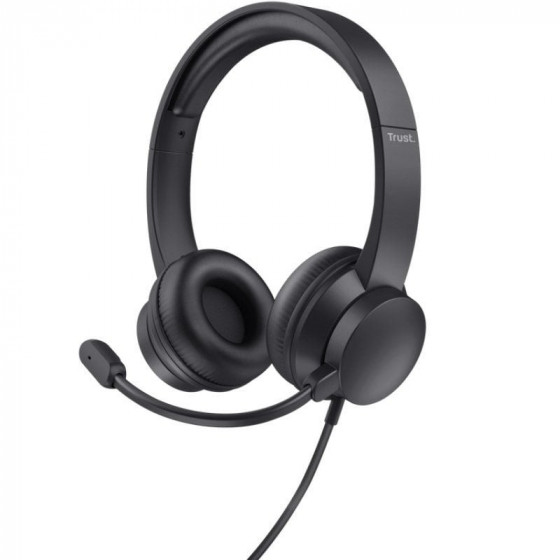 Auriculares Trust HS-201 USB con Micrófono USB Negros