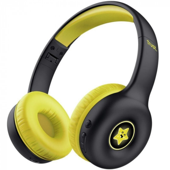 Auriculares Infantiles Inalámbricos Trust Nouna Kids con Micrófono Negros