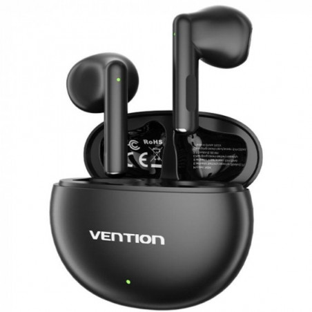 Auriculares Bluetooth Vention ELF 06 NBKB0 con estuche de carga Autonomía 6h Negros
