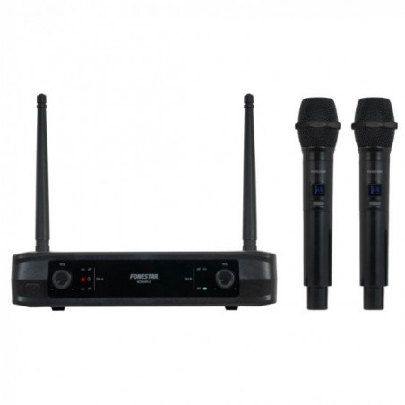 Micrófono Inalámbrico Doble Mano UHF Fonestar SONAIR-2M Incluye Receptor