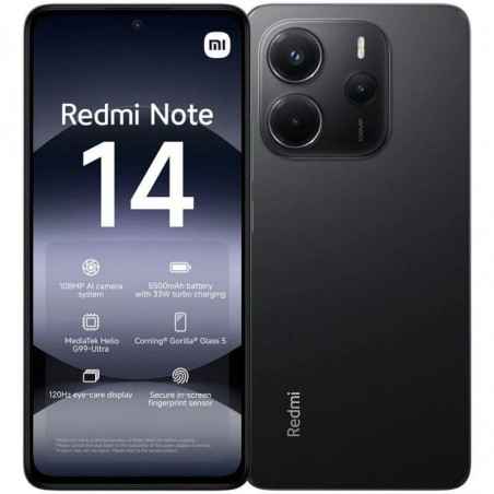 Smartphone Xiaomi Redmi Note 14 8GB 256GB 6.67' Negro