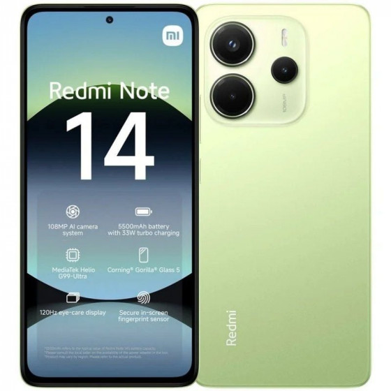 Smartphone Xiaomi Redmi Note 14 8GB 256GB 6.67' Verde