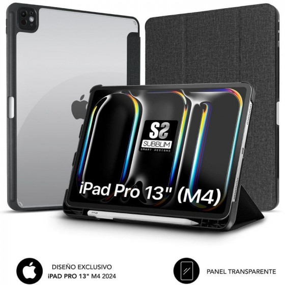Funda Subblim Clear Shock Case para iPad Pro 12.9' 2024 M4 Negra