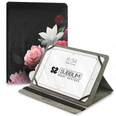 Funda Subblim Trendy Case Rosas para Tablet de 11' Negra