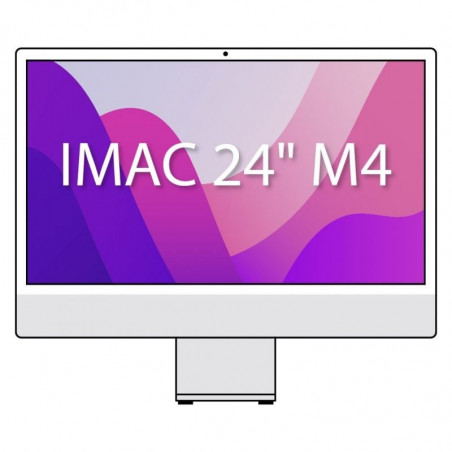Apple iMac 24' Retina 45K  M4 10-Core CPU 16Gb 256Gb SSD 10-Core GPU Cristal Nanotexturizado Plata