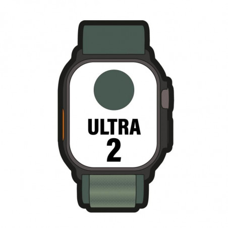 Apple Watch Ultra 2 GPS Cellular 49mm Caja de Titanio Negro  Correa Loop Alpine Verde Oscuro Grande