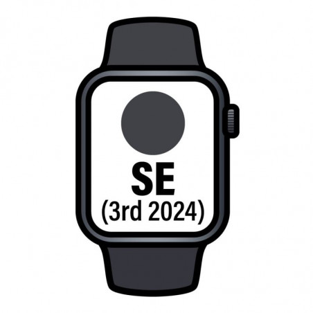 Apple Watch SE GPS 44mm Caja de Aluminio Medianoche Correa Deportiva Medianoche ML