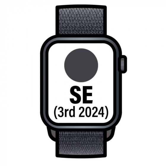 Apple Watch SE GPS 44mm Caja de Aluminio Medianoche Correa Loop Deportiva Tinta