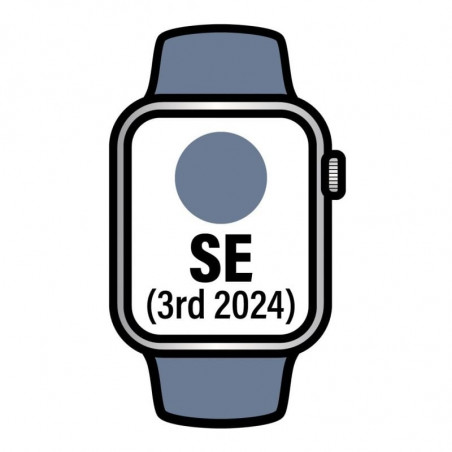 Apple Watch SE GPS 44mm Caja de Aluminio Correa Deportiva Azul Denim SM