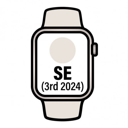 Apple Watch SE GPS 44mm Caja de Aluminio Blanco Estrella Correa Deportiva Blanco Estrella ML
