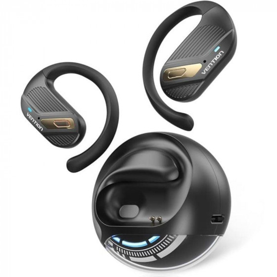Auriculares Deportivos Bluetooth Vention Open Ear OpenBeat O12 NBUB0 con estuche de carga Negros