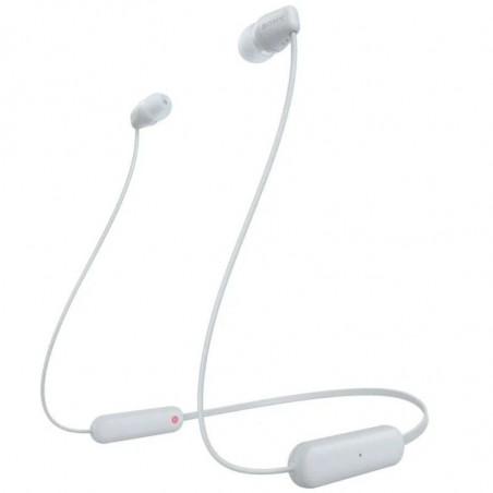 Auriculares Inalámbricos Intrauditivos Sony WI-C100 con Micrófono Bluetooth Blancos