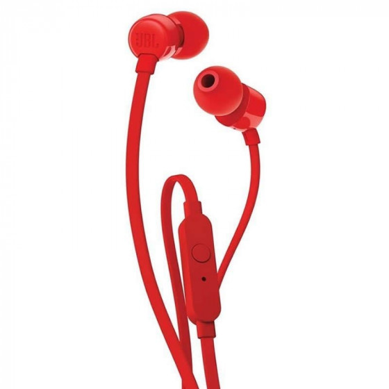 Auriculares Intrauditivos JBL T110 con Micrófono Jack 3.5 Rojos