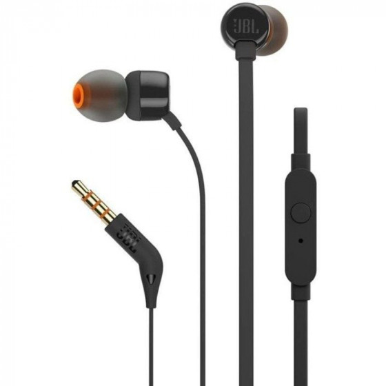 Auriculares Intrauditivos JBL Tune 160 con Micrófono Jack 3.5 Negros