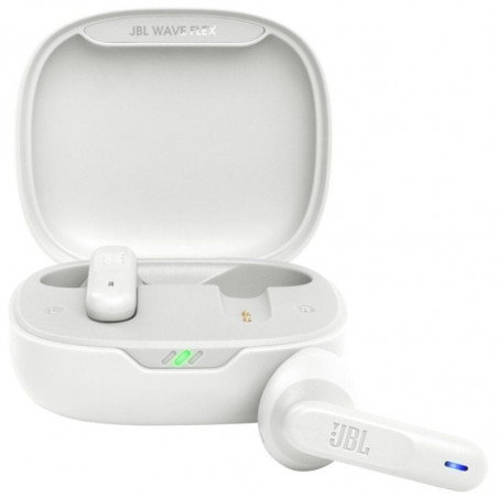 Auriculares Bluetooth JBL Wave Flex con estuche de carga Autonomía 8h Blancos