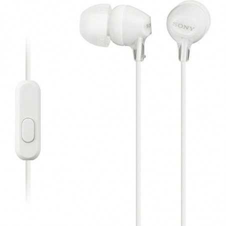 Auriculares Intrauditivos Sony MDR-EX15AP con Micrófono Jack 3.5 Blancos