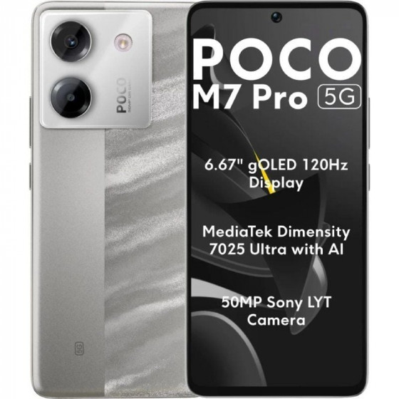 Smartphone Xiaomi POCO M7 Pro 8GB 256GB 6.67' 5G Plata