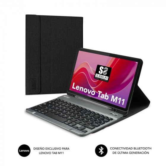 Funda con Teclado Subblim Keytab Pro Bluetooth para Lenovo Tab M11 de 11' Negra