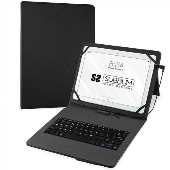 Funda con Teclado Subblim Keytab Pro USB para Tablets de 10.1'-11' Negra