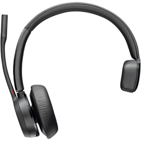 Auricular Inalámbrico Poly Voyager 4310-M para Microsoft Teams + Adaptador BT700 + Base de Carga con Micrófono Bluetooth Negro