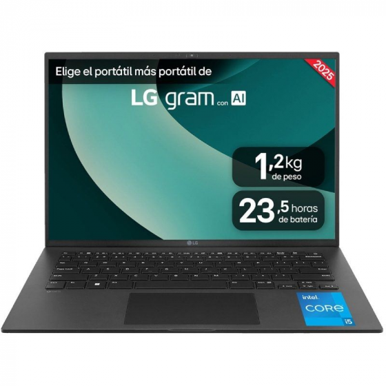 Portátil LG Gram 16ZD90RU-G.AX55B Intel Core i5-1334U 16GB 512GB SSD 16' Sin Sistema Operativo