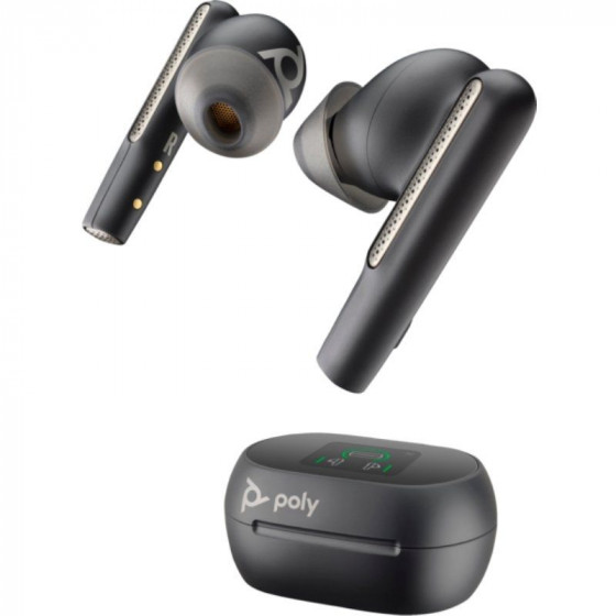 Auriculares Bluetooth Poly Voyager Free 60+ UC M con estuche de carga + Adaptador BT700 Autonomía 10h Negros