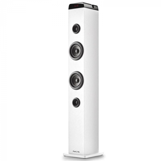 Torre de Sonido con Bluetooth NGS SKY CHARM PRO 50W 2.0 Blanca