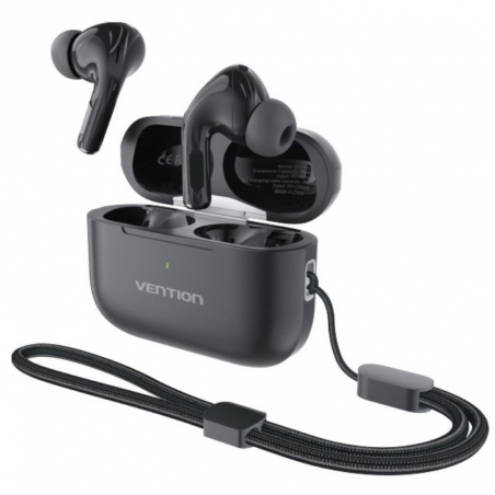 Auriculares Bluetooth Vention Echo Lite E11 con estuche de carga Autonomía 6h Negros