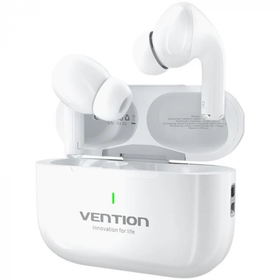 Auriculares Bluetooth Vention Echo Lite E11 con estuche de carga Autonomía 6h Blancos