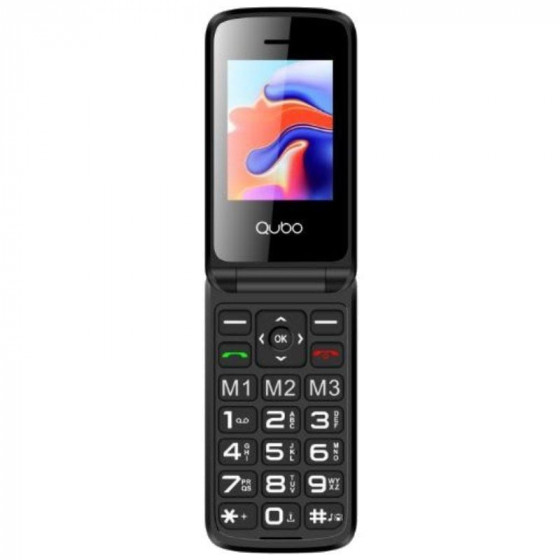 Teléfono Móvil Qubo X-247 4G para Personas Mayores Negro