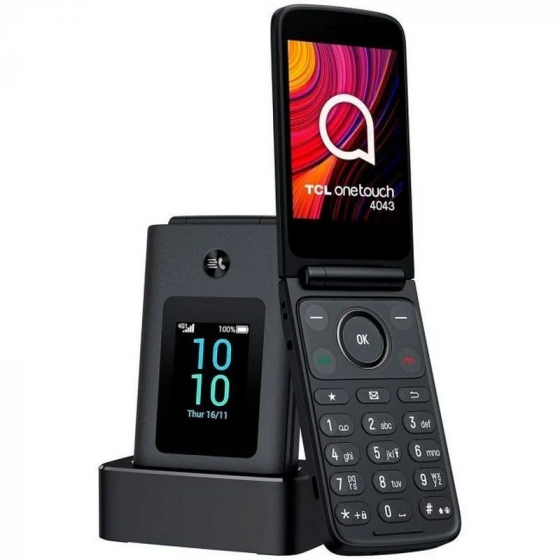 Teléfono Móvil TCL One Touch 4043D para Personas Mayores 4G Gris Oscuro