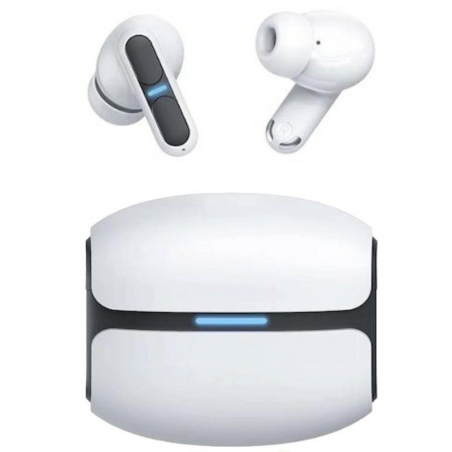 Auriculares Bluetooth Leotec TWS Gaming Nebula Fit con estuche de carga Autonomía 7.5h Blancos