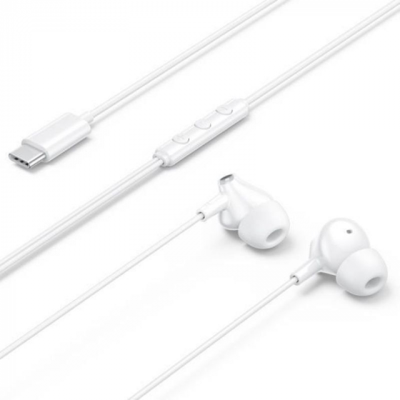 Auriculares Intrauditivos Vention Echo Lite USB-C In-Ear con Micrófono USB Tipo-C Blancos