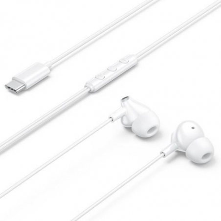 Auriculares Intrauditivos Vention Echo Lite USB-C In-Ear con Micrófono USB Tipo-C Blancos