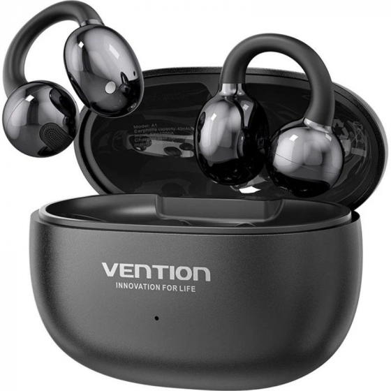 Auriculares Deportivos Bluetooth Vention Open Ear OpenBeat Echo Clip A1 NBWB0 con estuche de carga Negros
