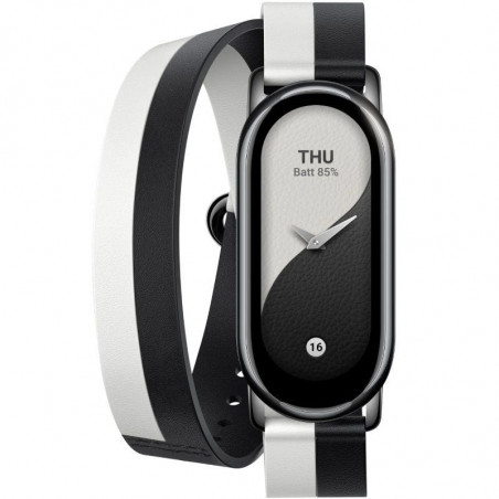 Correa Original para Pulsera Xiaomi Mi Smart Band 8 Double Wrap Strap Blanco y Negro