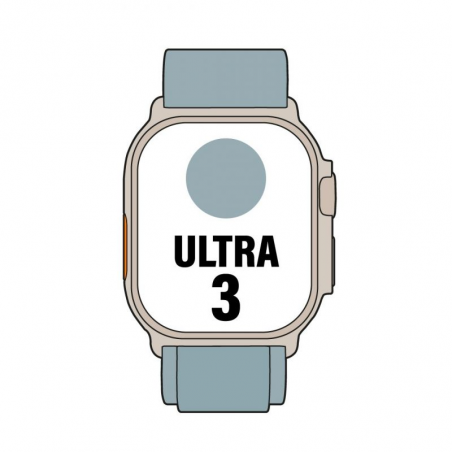 Apple Watch Ultra 3 GPS Cellular 49mm Caja de Titanio Natural Correa Loop Alpine Azul Claro L