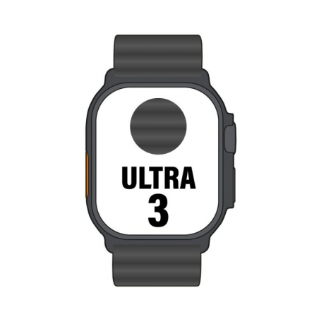 Apple Watch Ultra 3 GPS Cellular 49mm Caja Titanio Negro Correa Ocean Negra