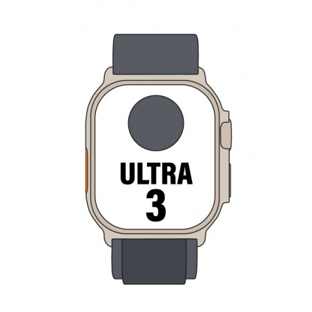 Apple Watch Ultra 3 GPS Cellular 49mm Caja Titanio Negro Correa Loop Alpine Negra S