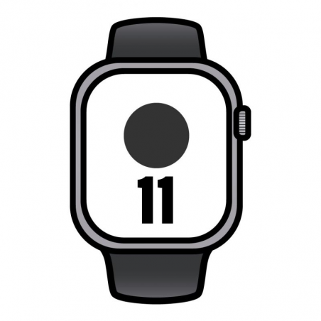 Apple Watch Series 11 GPS 42mm Gris Espacial Correa Deportiva Negra (SM)