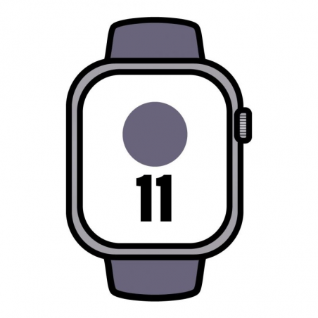 Apple Watch Series 11 GPS 46mm Plata Correa Deportiva Niebla Lila (ML)