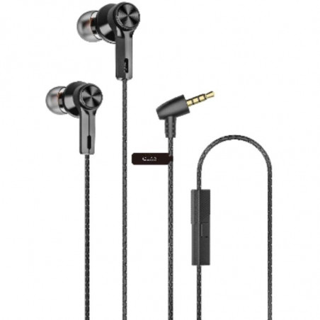 Auriculares Intrauditivos Qubo EB-100 con Micrófono Jack 3.5 Negros